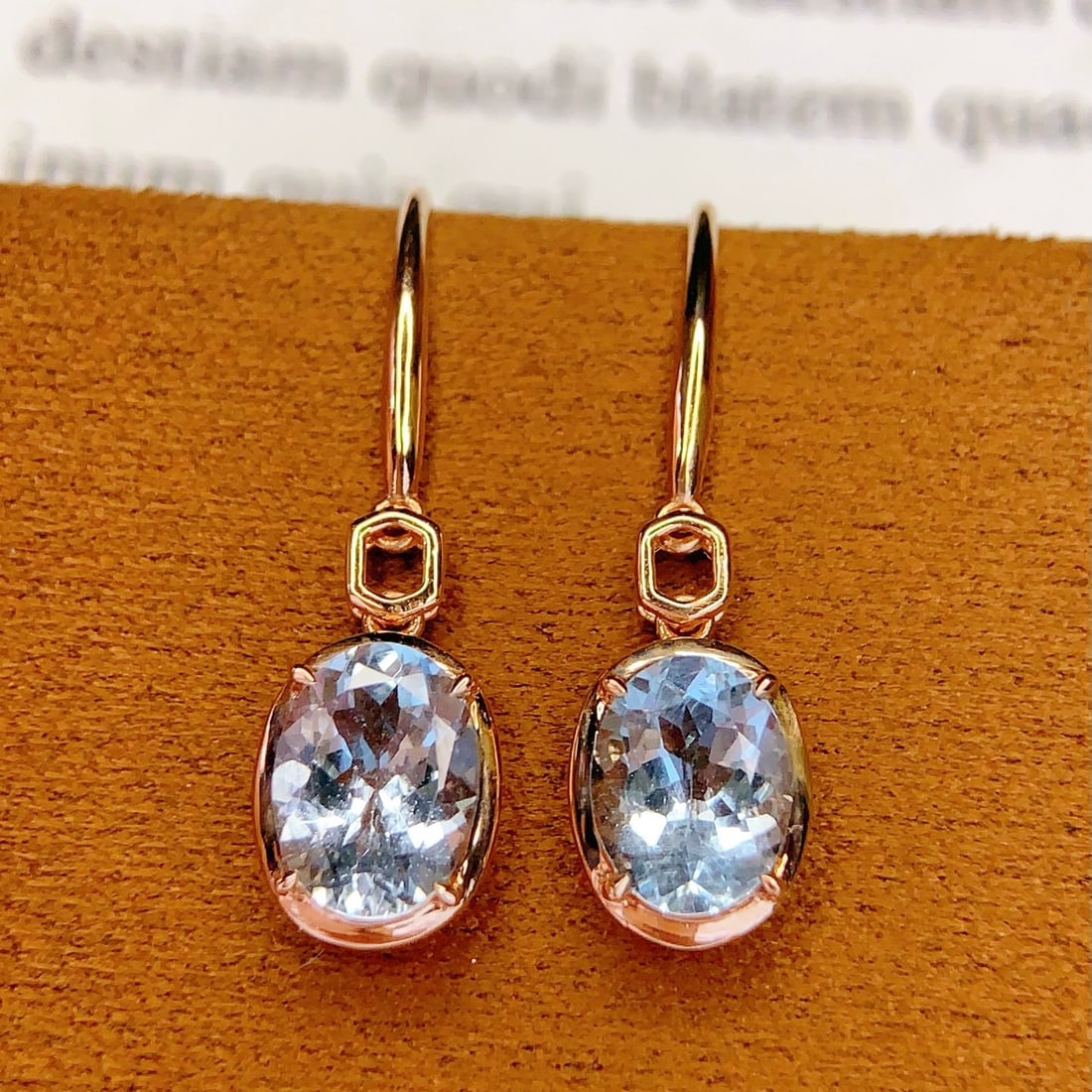 14k Gold 2.2 Ct Natural Aquamarine Earrings: Ref:231186432 // gold content:14k gold // main gemstone:aquamarine // shape:oval // carat weight:2. 2ct // color:blue // treatment:natural // Condition: New Low Estimate: 1900.00 High Estimate: