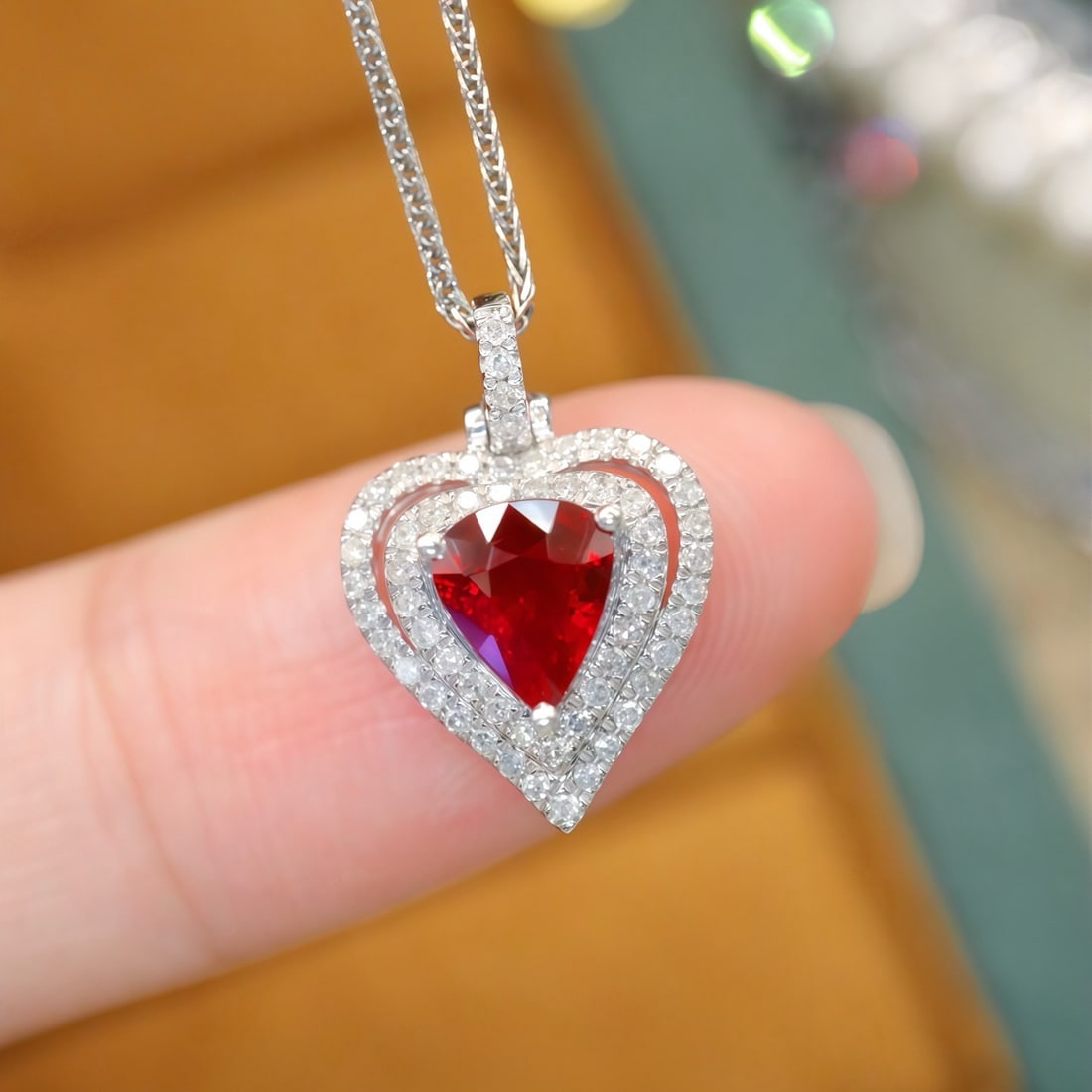 14k Gold 0.81 Ctw Natural Ruby & Diamond Pendant( Without Chain ): Ref:231186446 // gold content:14k gold // main gemstone:ruby // shape:pear // carat weight:0. 63ct // color:pigeonblood red // treatment:natural // // adjacent gemstone 2 : diamond // number of