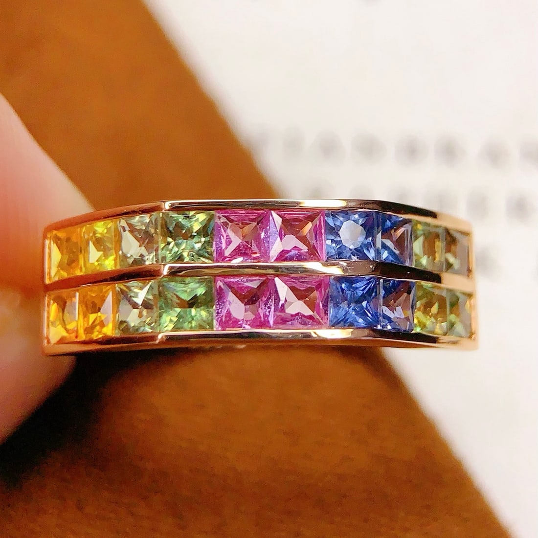 14k Gold 2 Ct Natural Sapphire Ring: Ref:231186450 // gold content:14k gold // ring size:7. 25us // // main gemstone:sapphire // shape:princess // carat weight:2ct // color:color // treatment:natural // Condition: New Low Estimate: 4400.