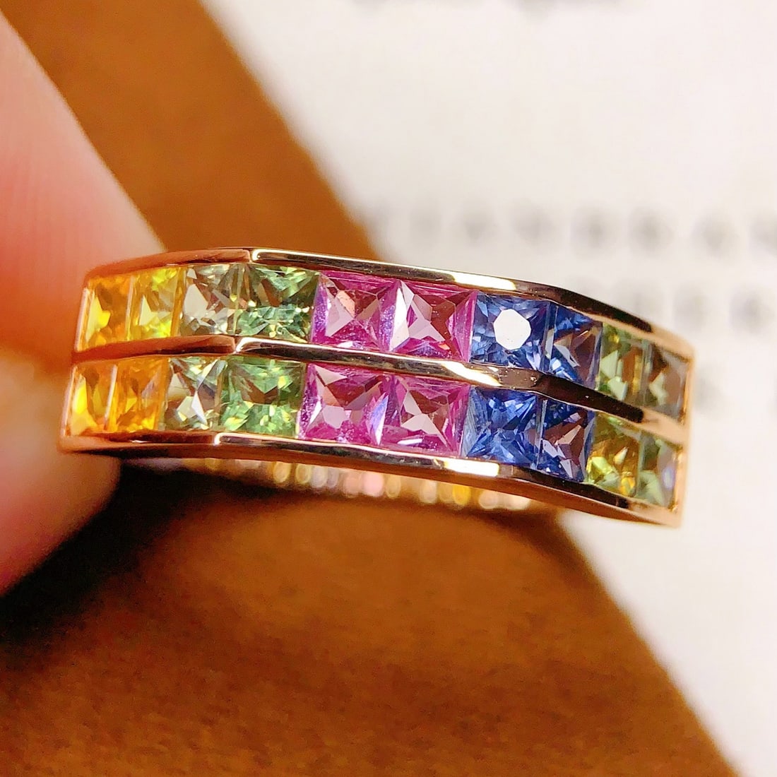 14k Gold 2 Ct Natural Sapphire Ring - 3
