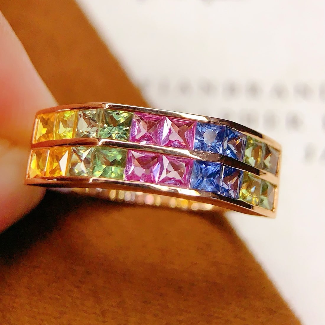 14k Gold 2 Ct Natural Sapphire Ring - 4