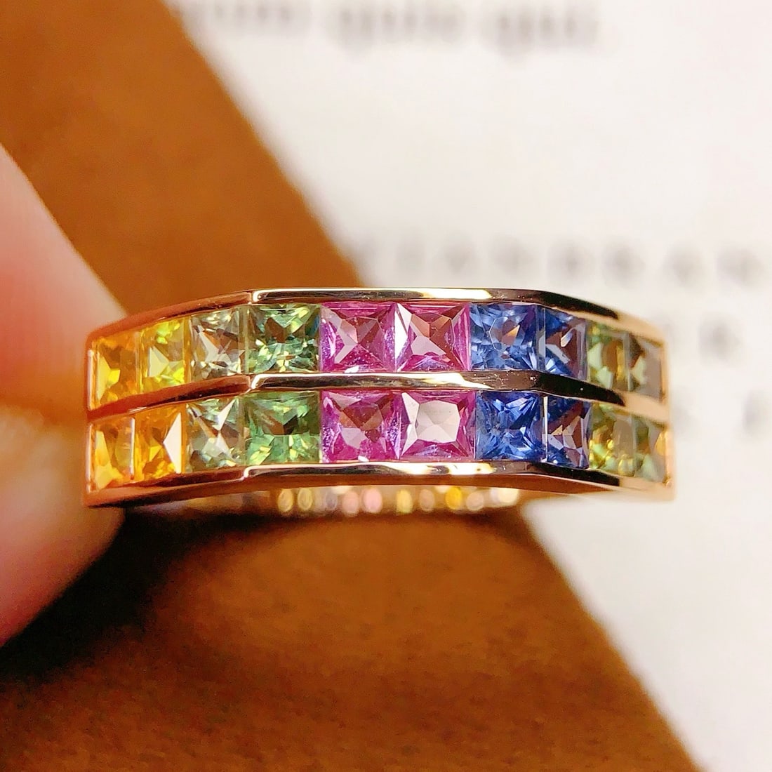 14k Gold 2 Ct Natural Sapphire Ring - 5