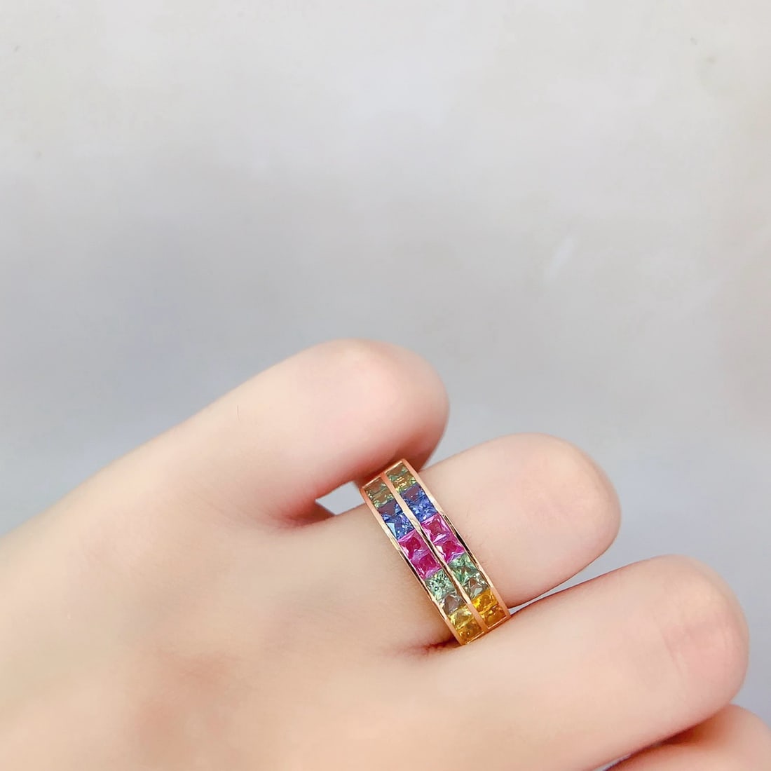 14k Gold 2 Ct Natural Sapphire Ring - 6