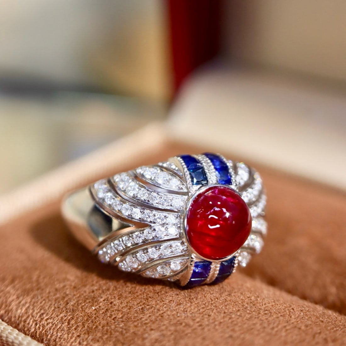 14k Gold 2.61 Ctw Natural Ruby & Diamond Ring - 2