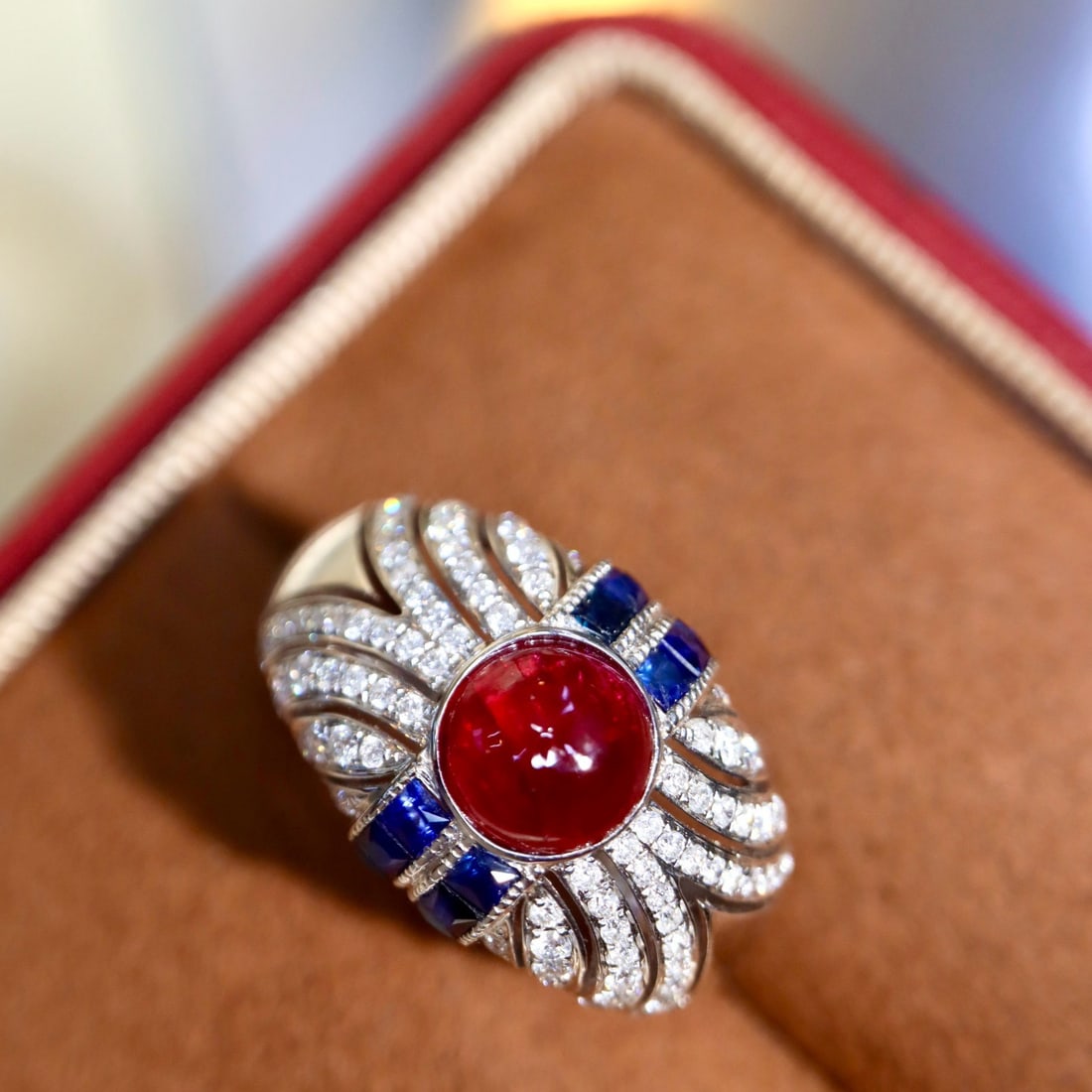 14k Gold 2.61 Ctw Natural Ruby & Diamond Ring - 3