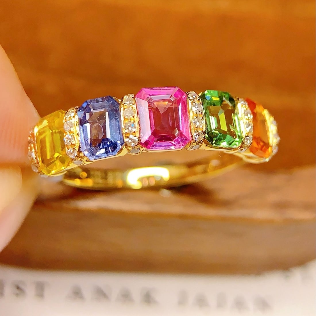 14k Gold 2.75 Ct Natural Sapphire & Diamond Ring - 3