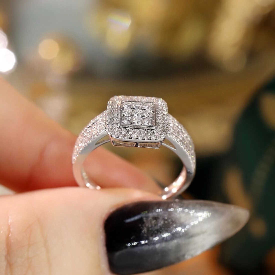 14k Gold 0.6 Ct Natural H Diamond Ring - 5