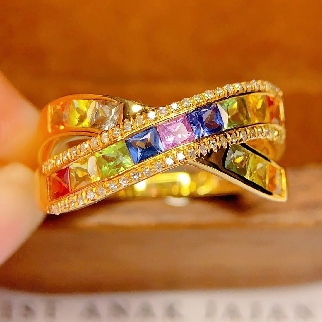 14k Gold 1.8 Ct Natural Sapphire & Diamond Ring - 4