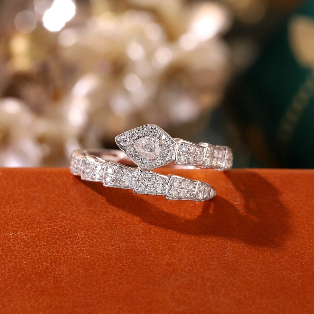 14k Gold 0.40 Ctw Natural H Diamond Ring: Ref:231187103 // gold content:14k gold // ring size:7. 25us // // main gemstone:diamond // shape:pear // carat weight:0. 12ct // clarity grade:vs-si // color:h // treatment:natural // // adjacent