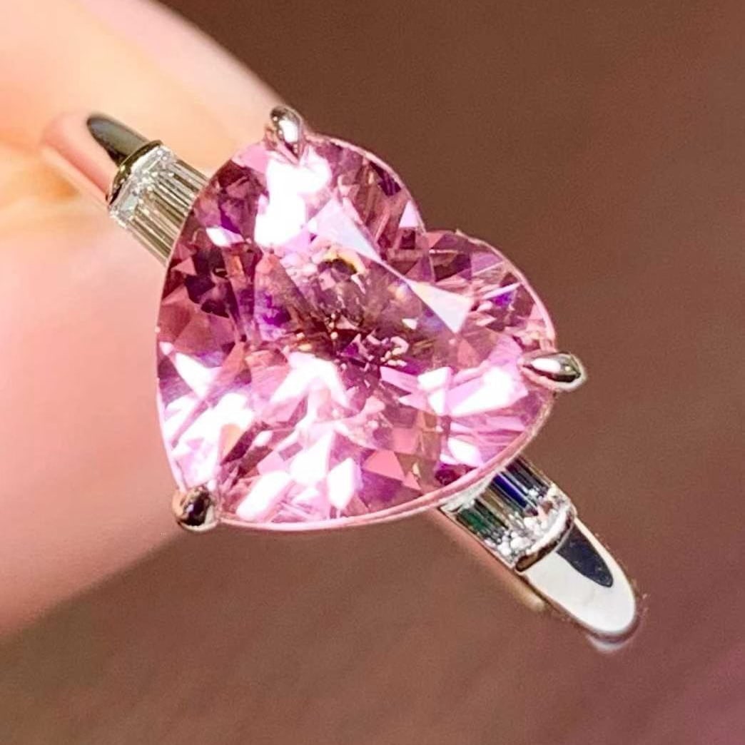 14k Gold 2.1 Ct Natural Tourmaline & Diamond Ring - 2