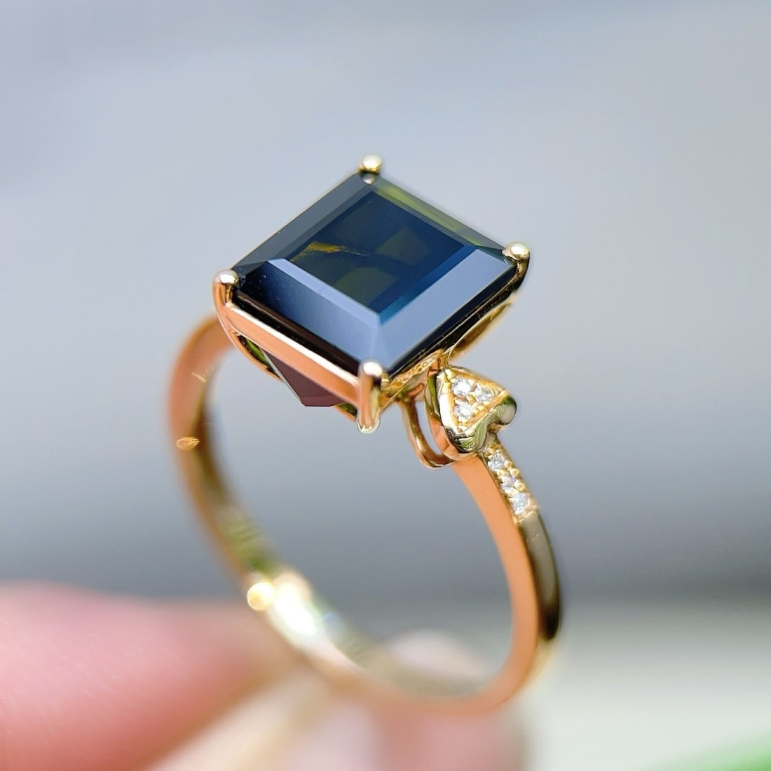 14k Gold 3.43 Ctw Natural Tourmaline & Diamond Ring - 5