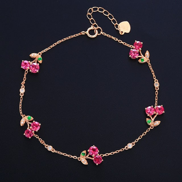 14k Gold 2.02 Ctw Natural Ruby & Diamond Bracelet: Ref:231187132 // gold content:14k gold // main gemstone:ruby // shape:round // carat weight:1. 95ct // color:red // treatment:natural // cut grade:g // // adjacent gemstone 2 : diamond // number of st