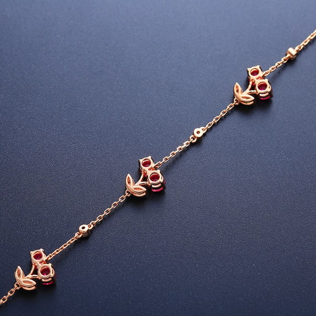 14k Gold 2.02 Ctw Natural Ruby & Diamond Bracelet - 4