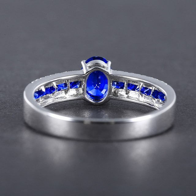 14k Gold 1.31 Ctw Natural Sapphire & Sapphire Ring - 4