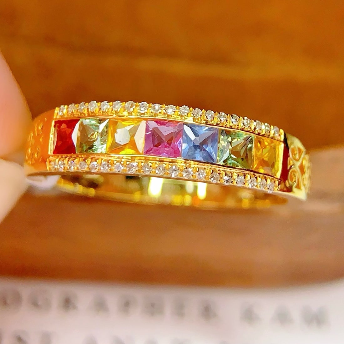 14k Gold 1 Ct Natural Sapphire & Diamond Ring - 2