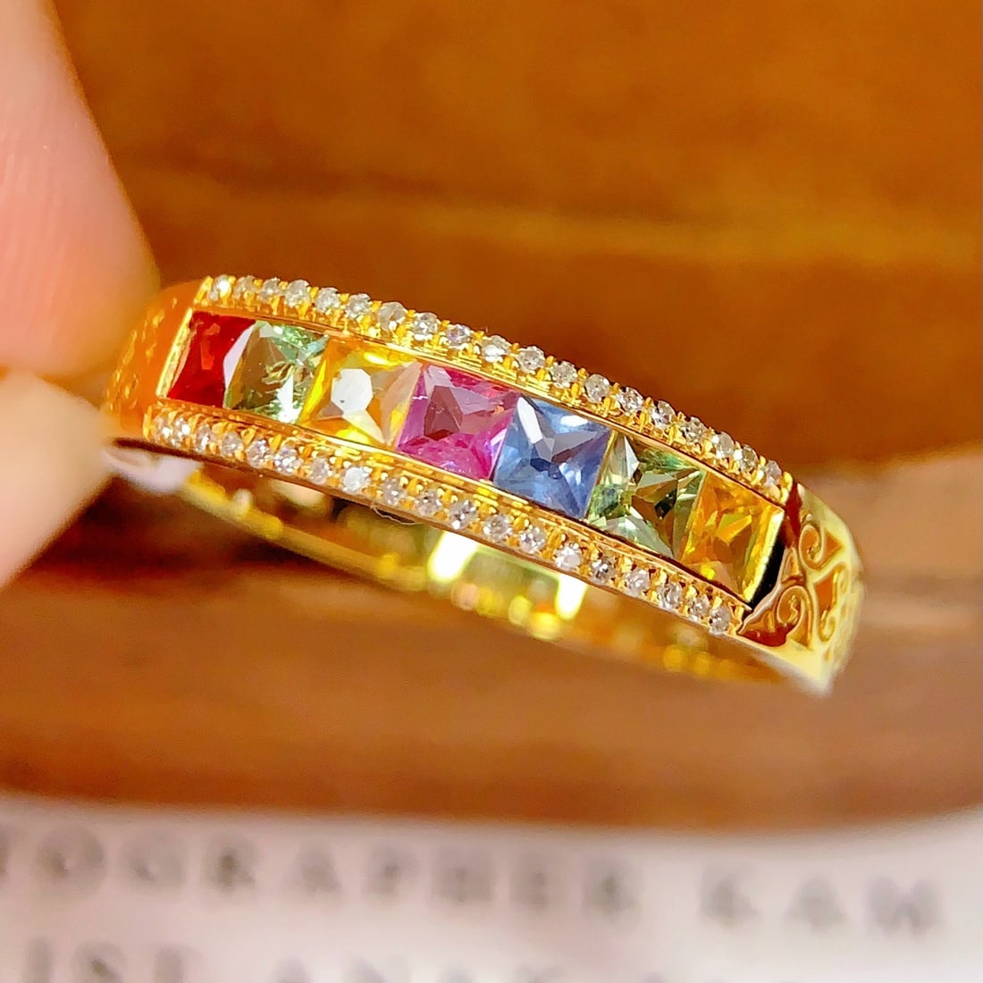 14k Gold 1 Ct Natural Sapphire & Diamond Ring - 5