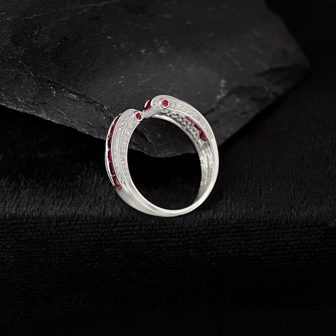 14k Gold 1.8 Ctw Natural Ruby & Diamond Ring - 4