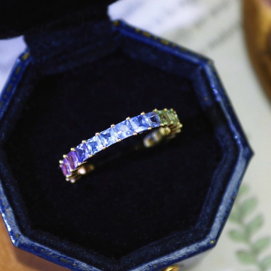 14k Gold 2.82 Ct Natural Sapphire Ring - 3