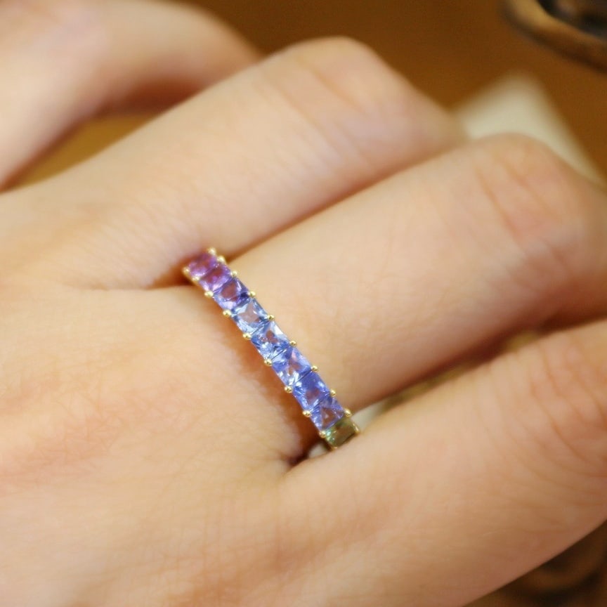 14k Gold 2.82 Ct Natural Sapphire Ring - 5