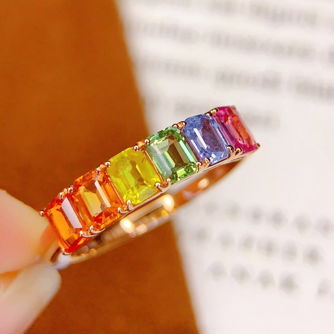 14k Gold 1.6 Ct Natural Sapphire Ring - 5