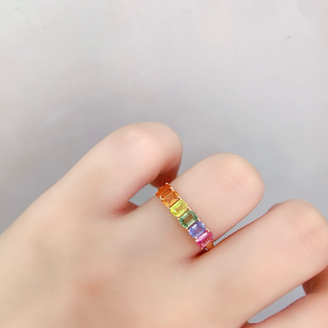 14k Gold 1.6 Ct Natural Sapphire Ring - 6