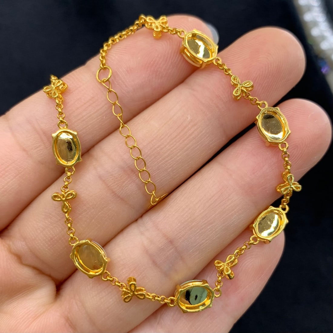 14k Gold 2.51 Ctw Natural Opal & Diamond Bracelet - 2