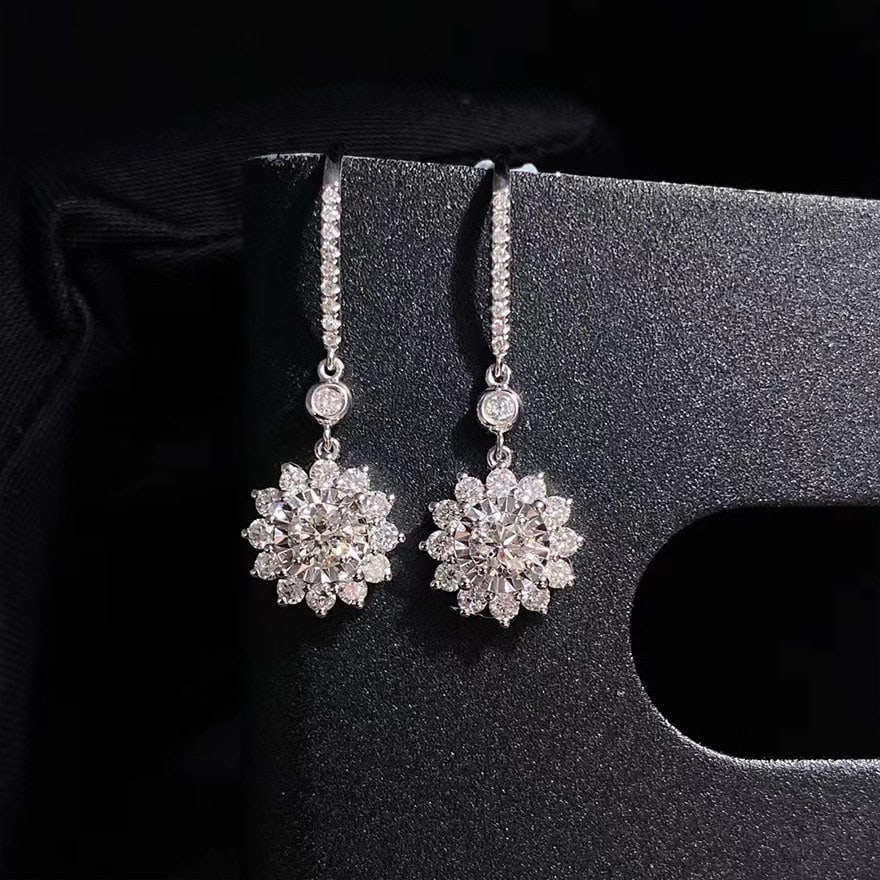 14k Gold 0.98 Ctw Natural H Diamond Earrings: Ref:231187254 // gold content:14k gold // main gemstone:diamond // shape:round // carat weight:0. 38ct // clarity grade:vs-si // color:h // treatment:natural // cut grade:g // // adjacent gemstone 2