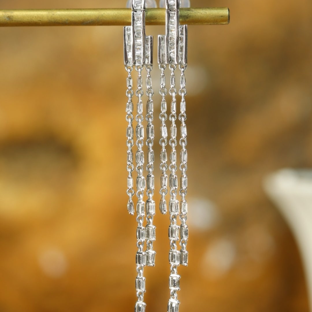14k Gold 0.50 Ct Natural H Diamond Earrings - 5