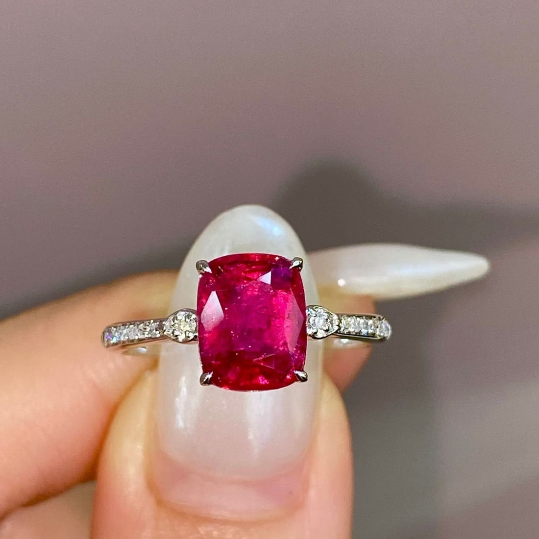 14k Gold 1.85 Ct Natural Tourmaline & Diamond Ring - 3