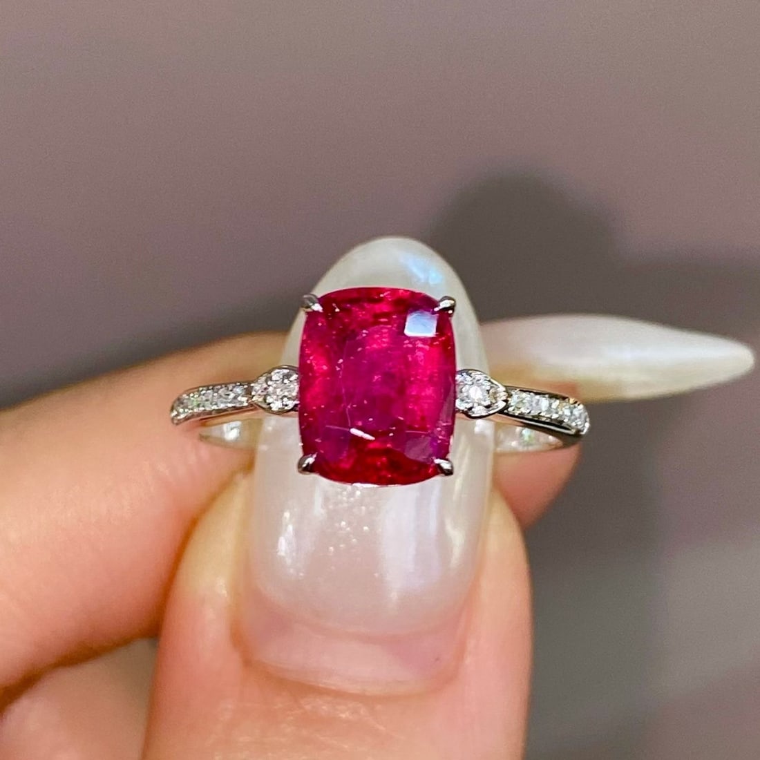 14k Gold 1.85 Ct Natural Tourmaline & Diamond Ring - 6