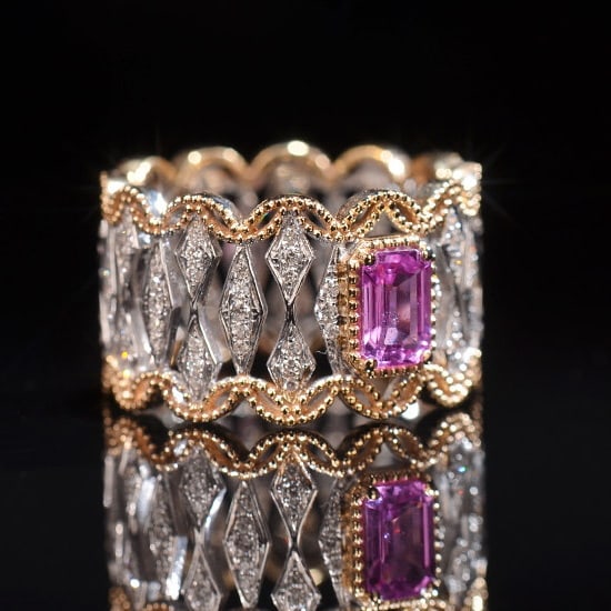 14k Gold 1.13 Ctw Natural Sapphire & Diamond Ring - 2