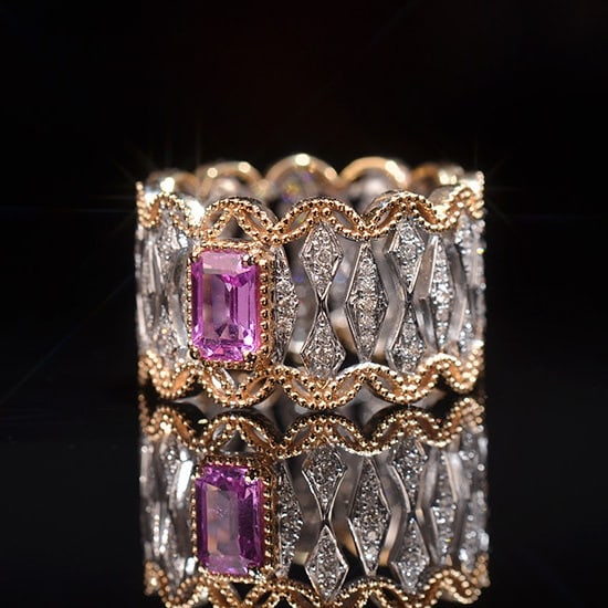 14k Gold 1.13 Ctw Natural Sapphire & Diamond Ring - 3