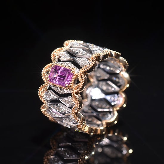 14k Gold 1.13 Ctw Natural Sapphire & Diamond Ring - 4