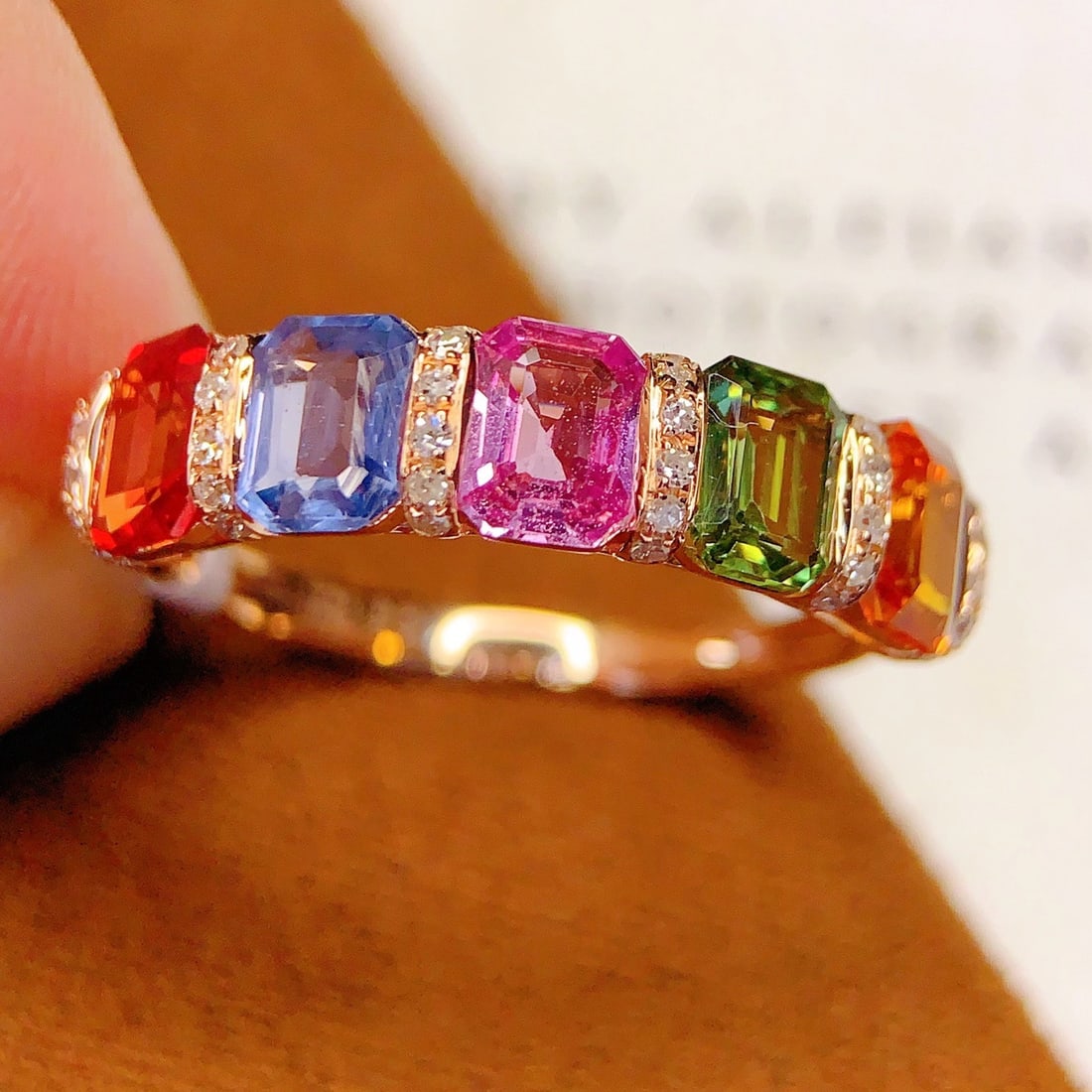 14k Gold 2.75 Ct Natural Sapphire & Diamond Ring - 4