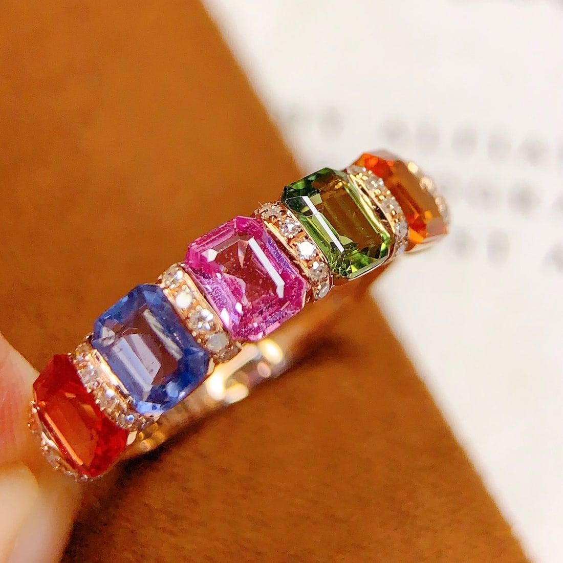 14k Gold 2.75 Ct Natural Sapphire & Diamond Ring - 6
