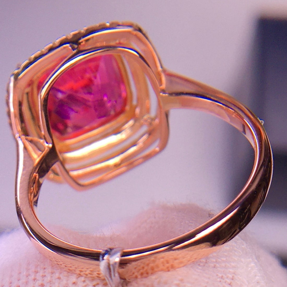 14k Gold 4.05 Ct Natural Tourmaline & Diamond Ring - 4
