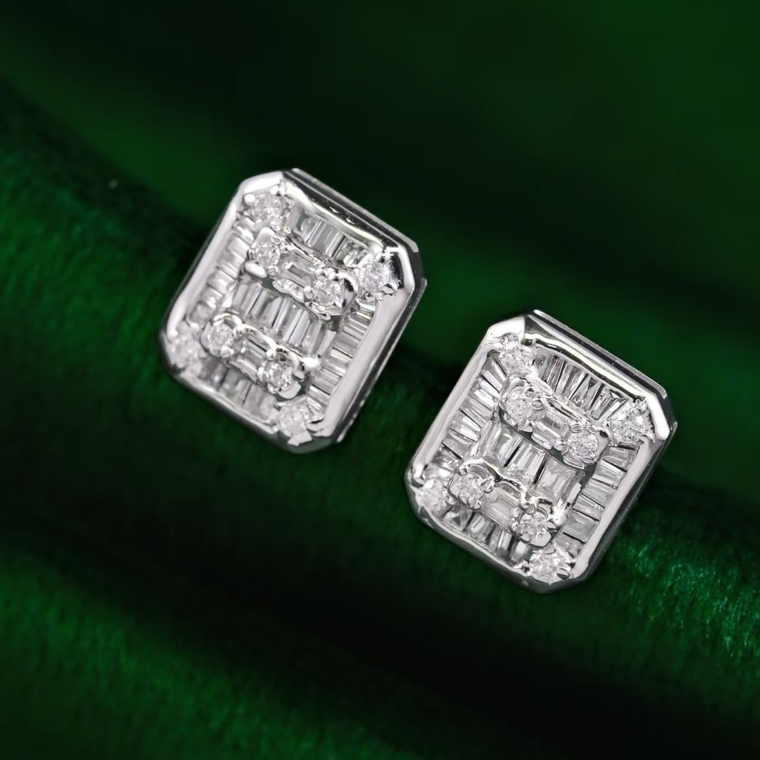 14k Gold 0.5 Ct Natural H Diamond Earrings - 2