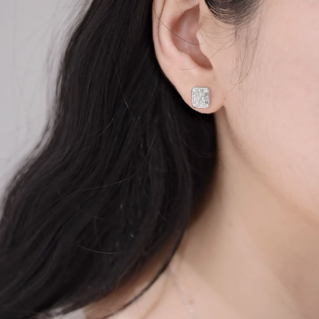 14k Gold 0.5 Ct Natural H Diamond Earrings - 5