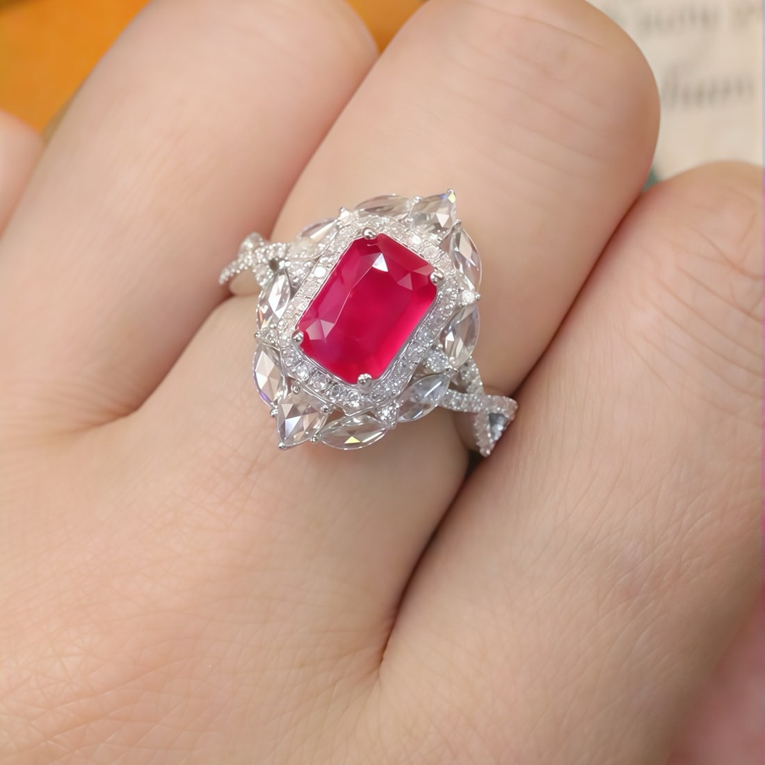 14k Gold 2.16 Ctw Natural Ruby & Diamond Ring - 5