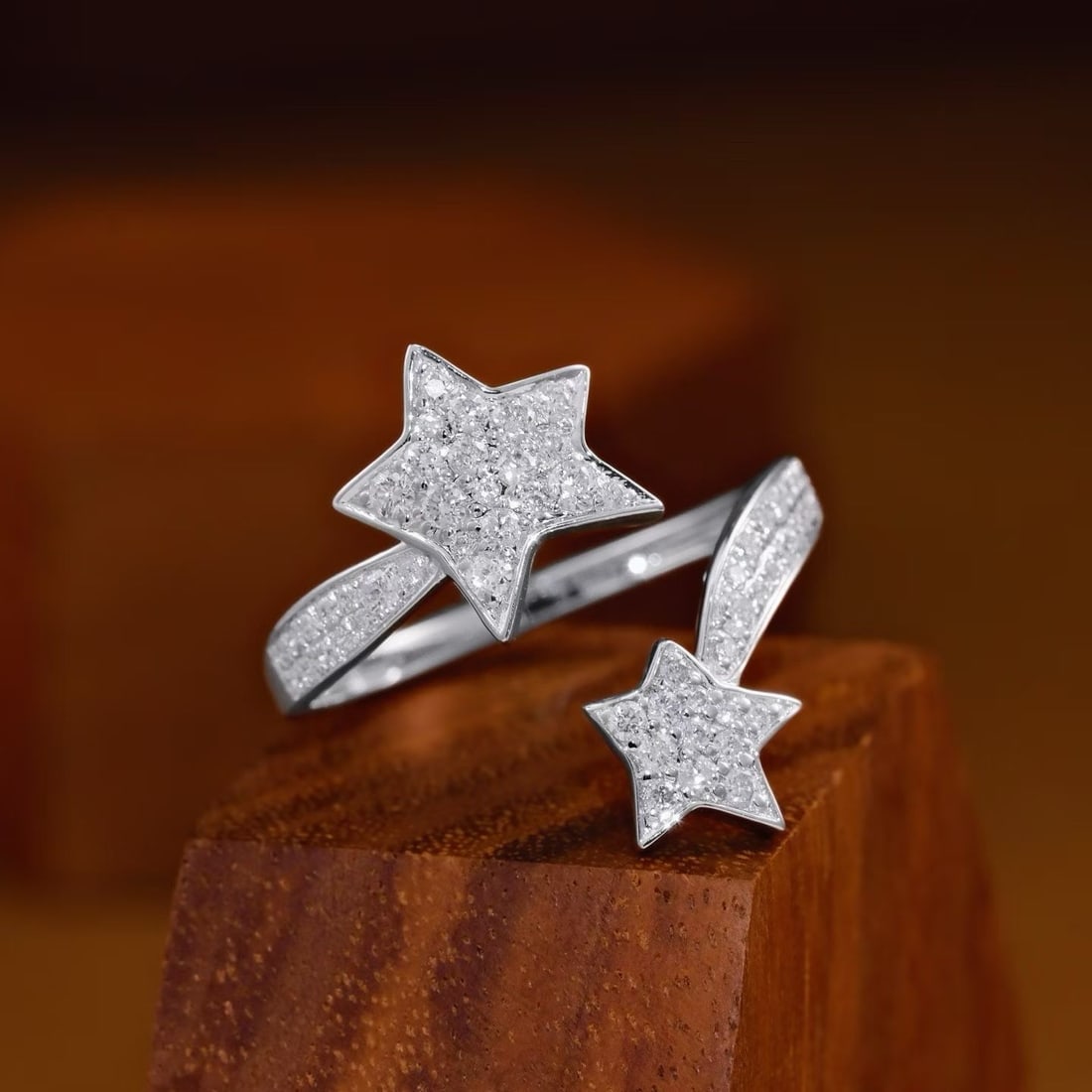 14k Gold 0.56 Ct Natural H Diamond Ring - 2