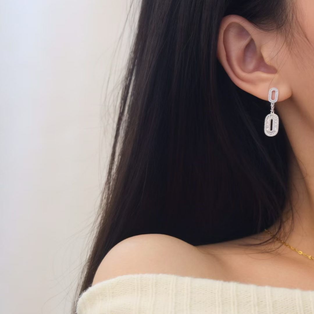 14k Gold 1 Ct Natural H Diamond Earrings - 4