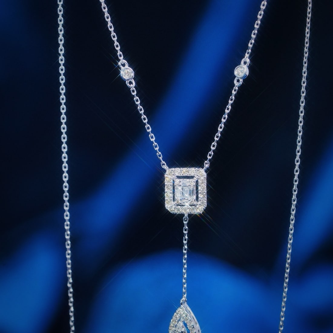 14k Gold 0.50 Ct Natural H Diamond Necklace - 5