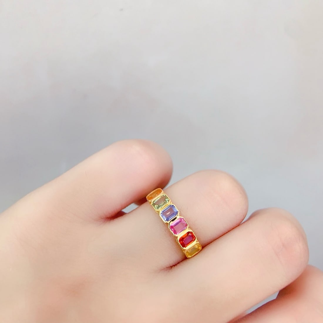 14k Gold 1.7 Ct Natural Sapphire Ring - 5