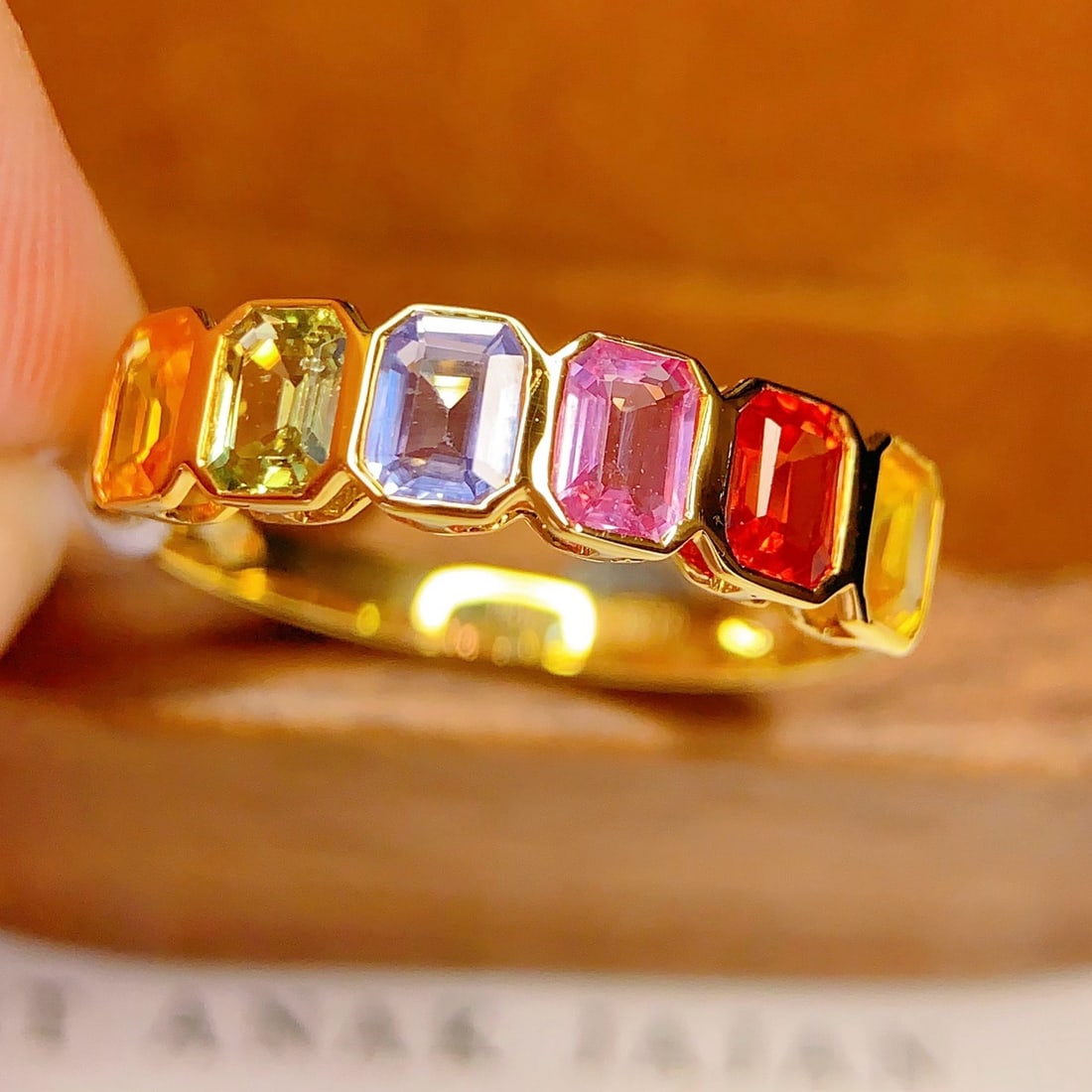 14k Gold 1.7 Ct Natural Sapphire Ring - 6