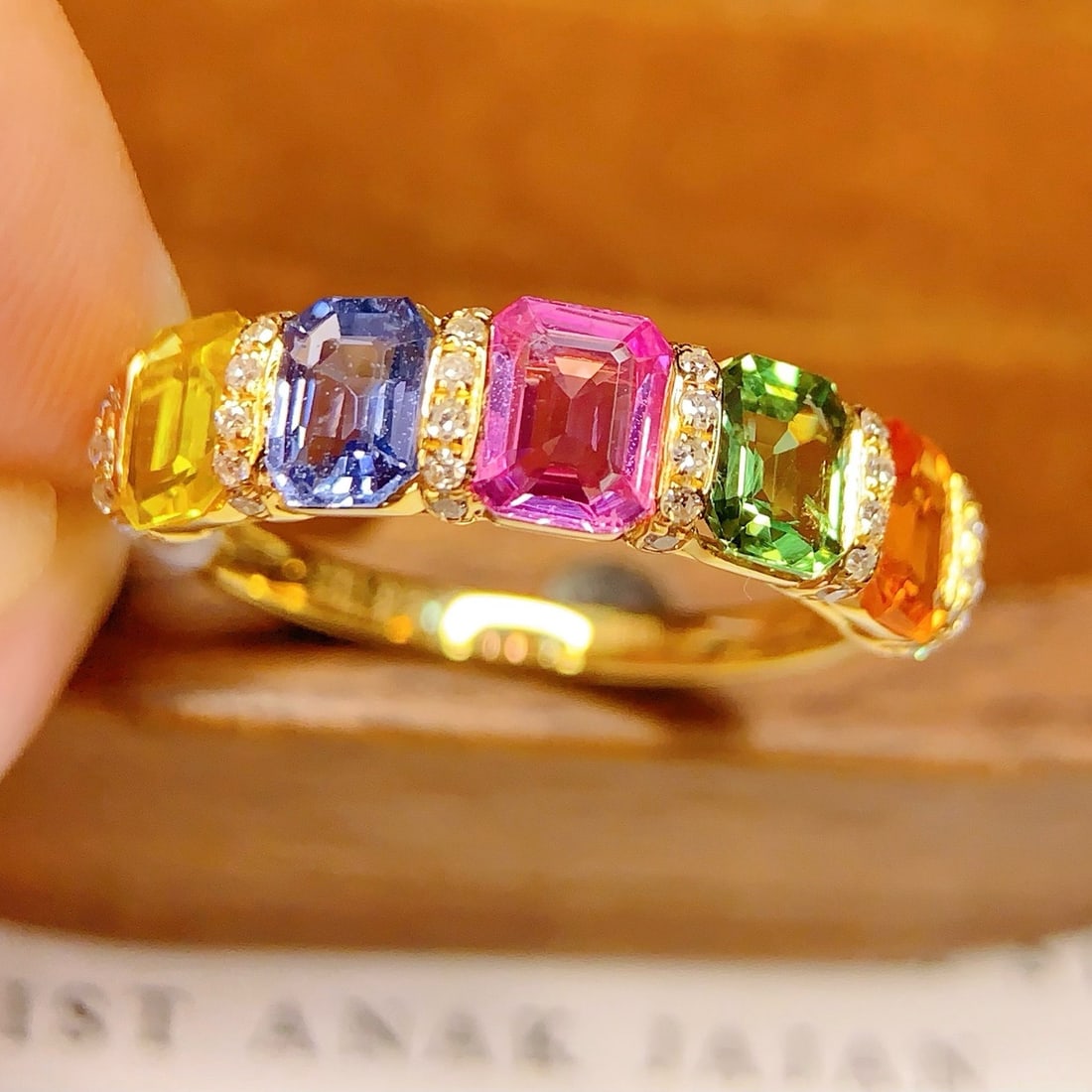 14k Gold 2.75 Ct Natural Sapphire & Diamond Ring - 3