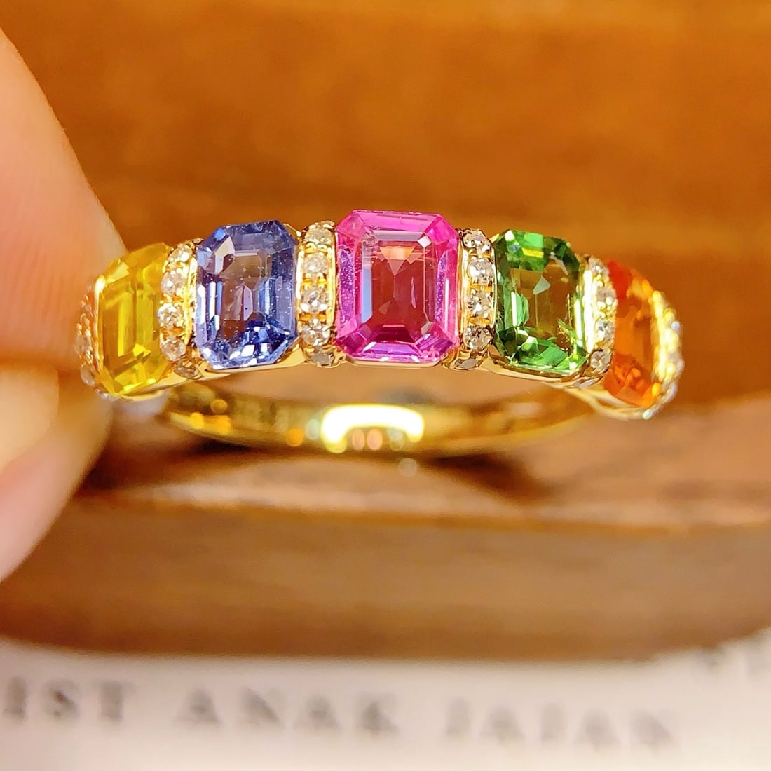 14k Gold 2.75 Ct Natural Sapphire & Diamond Ring - 4
