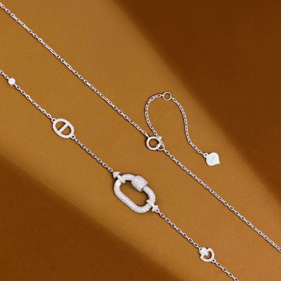 14k Gold 0.8 Ct Natural H Diamond Necklace - 3