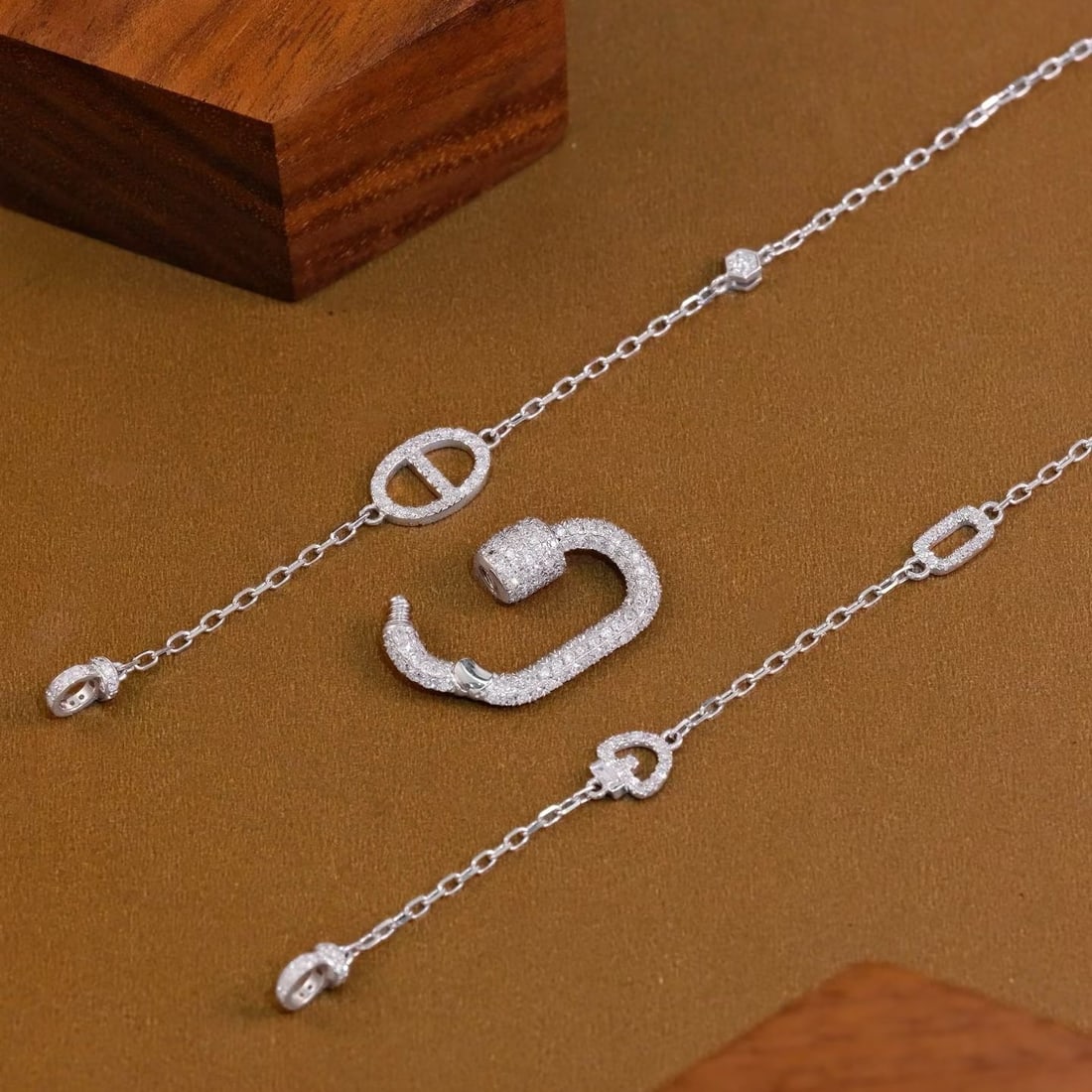 14k Gold 0.8 Ct Natural H Diamond Necklace - 4
