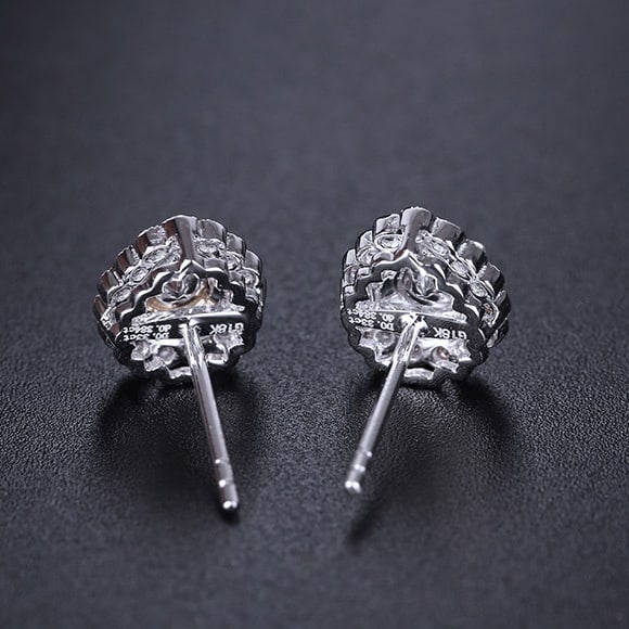 14k Gold 0.71 Ctw Natural Yellow Diamond & Diamond Earrings - 4