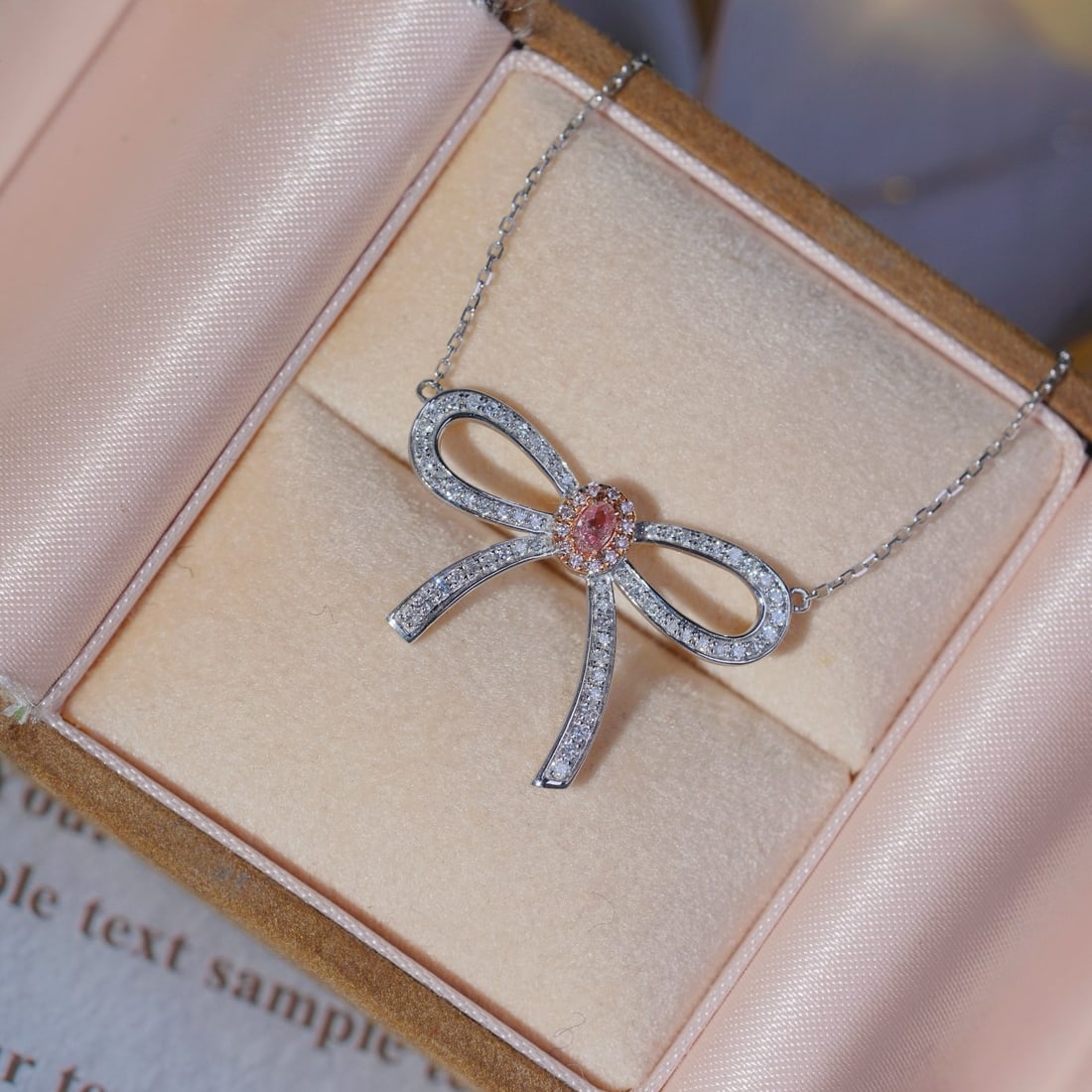 14k Gold 0.45 Ct Natural Color Diamond Necklace - 8